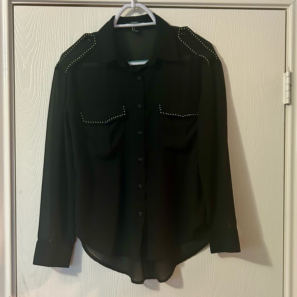 Forever 21 sheer black top